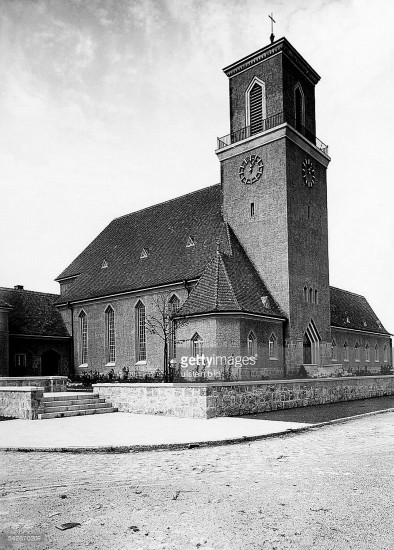 Kościół ewangelicki od strony wschodniej, rok 1930 XX wieku (foto ze zbioru Miłosza Telesińskiego)
