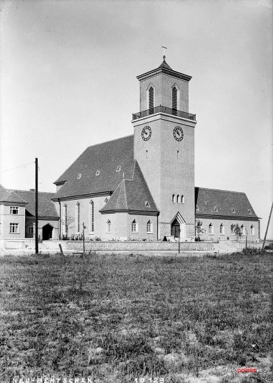Kościół ewangelicki od strony wschodniej, rok 1930 (foto ze zbioru Miłosza Telesińskiego)